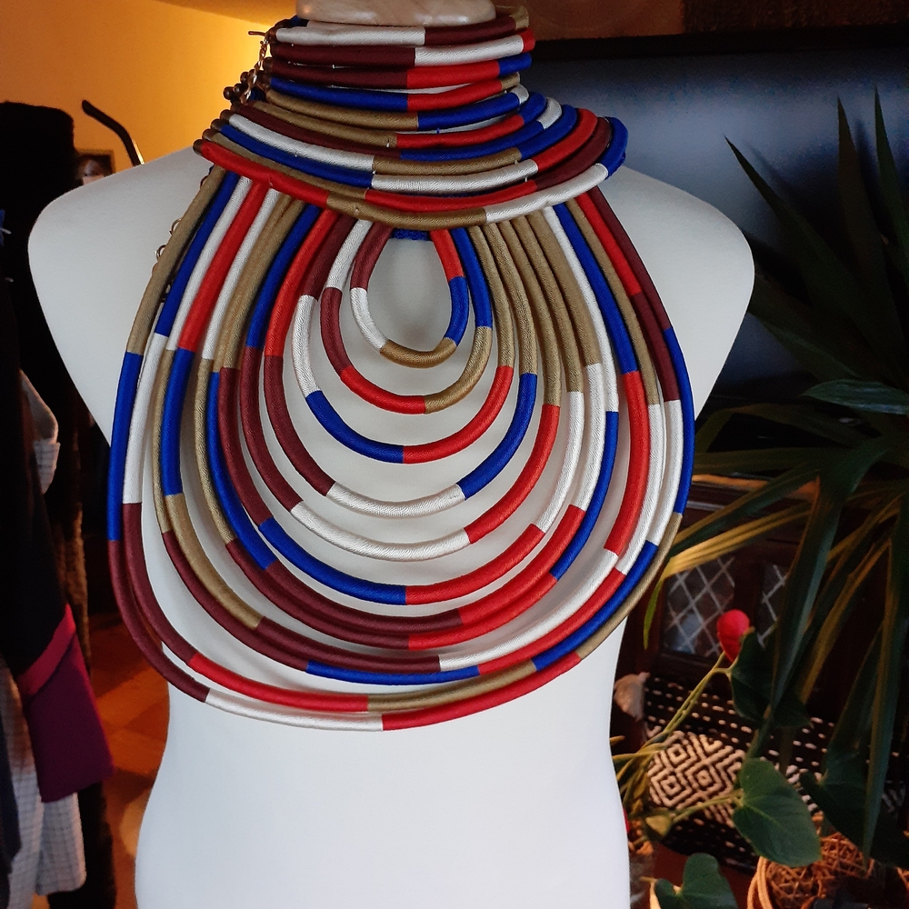 Multicolor Layered Necklace - Picture 2 of 7